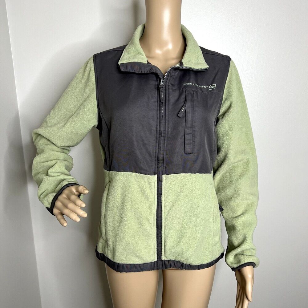 Free Country Green Full Zip Fleece Jacket